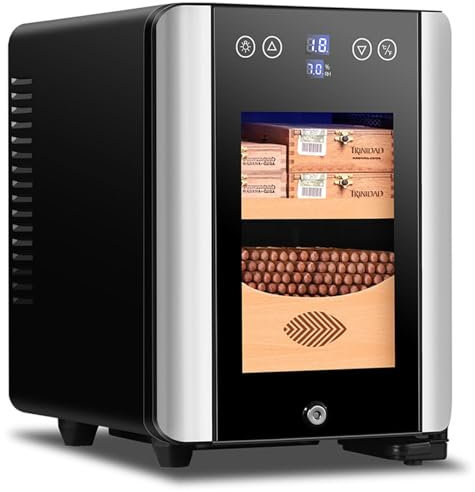 aallwwsso 8L Humidore Zigarrenschrank - Elektrischer Kühlhumidor Für 100 Zigarren - Humidor-Befeuchter - Elektrische Zigarrenhumidore - Elektronischer Zigarrenschrank