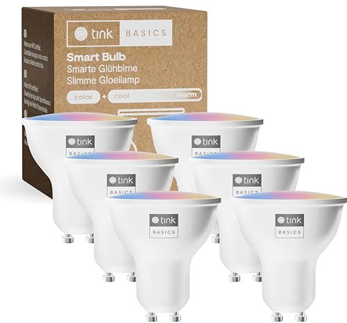 tink Basics Glühbirne GU10 LED RGBWW, Matter, Smarte Glühbirne 400LM, WLAN Lampen,16 Millionen Farben, Smart Bulb GU10 LED Funktioniert mit Alexa, Hey Google, Apple (6)