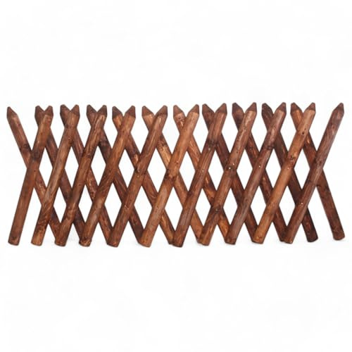 Jägerzaun Gartenzaun Zaun KDI Braun 60×250 cm | wetterfester Holzzaun aus dem Sauerland | imprägniert & langlebig | 55 mm starke Latten | nachhaltige Grundstücksabgrenzung & dekorativer Gartenzaun