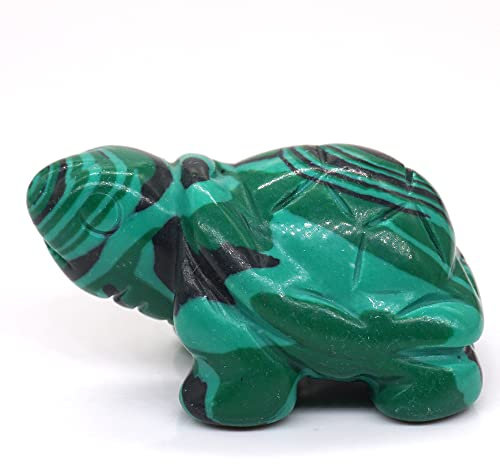 Home Collections 3,8 cm Schildkrötenstatue, natürlicher Edelstein, Kristall, Tierfiguren, Steine, Dekoration, Großhandel (Malachit)