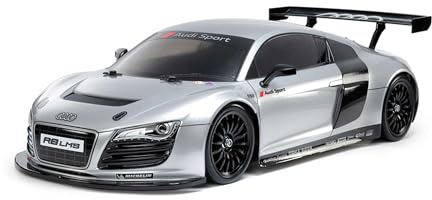 Tamiya 58749 1:10 RC Audi R8 LMS 2008 TT-02 - ferngesteuertes Auto, Fahrzeug, Modellbau, Zusammenbauen, Hobby, RC Bausatz, unlackiert