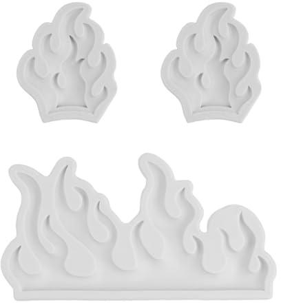 UOPJDD 3 Pezzi Stampo in Silicone A Fiamma, Stampo Creativo di Gummies, Oggetti di Cioccolato per Torta da Dessert Fai -da -Te, Riutilizzabili, Accessori da Forno da Cucina.