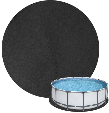 QUSLLIS Poolunterlage Pool Unterlage Outdoor 200g/m² Rund 4,6 M (3,3 KG), Whirlpool Matte für Badewanne, Poolmatten Schutzboden, Bodenschutzmatte Faltbarer, Whirl-Pool Unterlage, Unterlage Matte Pool