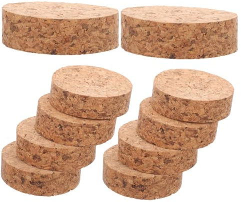 TOYANDONA 10pezzi Sottobicchieri in Sughero per Piante Tappetini in Sughero Rotondi per Vasi da Sottovasi in per Giardinaggio Proteggono Mobili e Pavimenti da umidità e Sporco per Balconi