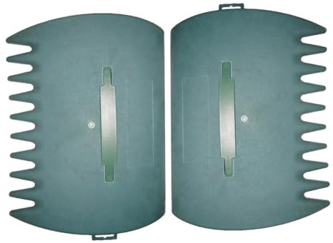 Pala per foglie da giardino - Rastrelli a mano per pale a foglie, rastrello da giardino ad uso multiplo per raccogliere foglie, detriti di prato e spazzatura, 1 paio