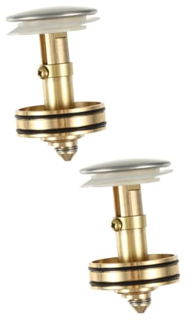 ARTIBETTER 2 pcs Bounce Drain Filter Washbasin Popup Drainer Easy Install Sink Drain Plug Compatible with Kitchen and Bathroom Standard for Wash Basins