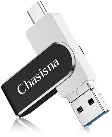 Chasisna USB Stick für Phone 256 GB, 3 in 1 Speicherstick mit USB, i 0 S und TypC Anschluss, kompatibel mit Phone, Pad, PC und Android –Keine App erforderlich.
