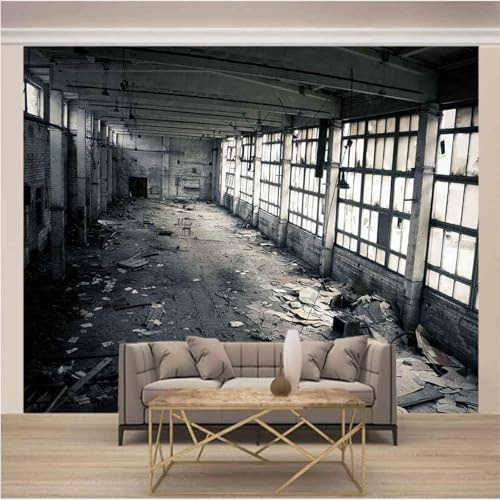 Stereo Retro Shabby Factory Raumerweiterung 3D Tapeten Tapete Luxus Home Esszimmer Fototapete Effekt Wohnzimmer Schlafzimmer Kinderzimmer-430cm×300cm