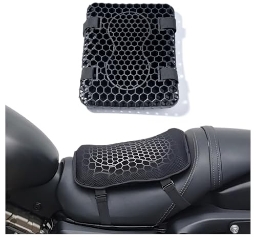 ZHAOYIJIE Cuscino per Sella Moto per Triumph Daytona 675 Speed Triple 1050 Street 800, Passeggero Cuscino Sedile Traspirante, Che Assorbe Urti Cuscino di Seduta in Gel A Nido d'Ape Moto, Accessori