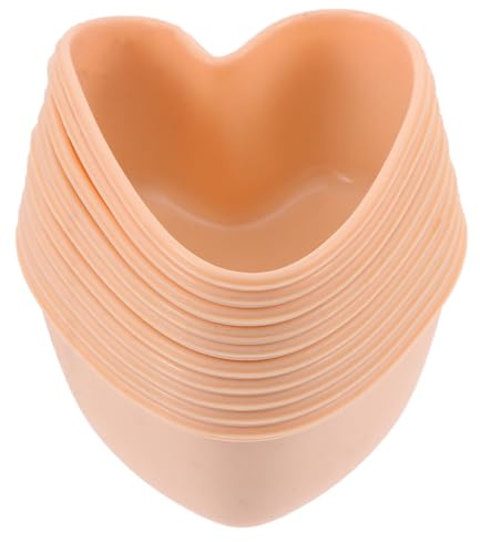 ULTECHNOVO Juego de 10 Moldes de Silicona para Hornear Tartaletas en Forma de Corazón Rosa, Ideales para Pasteles Cocinar al Vapor Fácil Desmolde