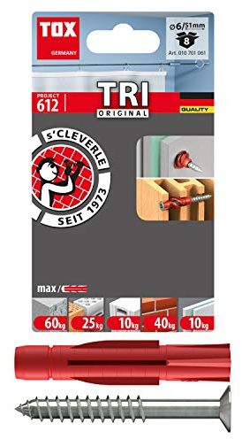 TOX Tassello universale Tri 6x51 mm + vite, 8 pz, 010701061