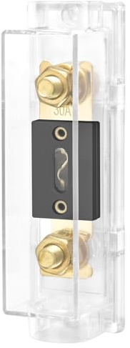 Heschen Auto Audio Video Stereo ANL-Sicherungshalter, 0/2/4 Gauge In und Out, mit Ampere ANL Sicherung (ANL-30A)