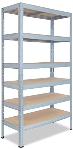 shelfplaza Pro 230x80x50cm Schwerlastregal verzinkt mit 6 Böden x 166kg | Kellerregal · Lagerregal · Metallregal · Regale für Kellerraum · Steckregal · Abstellraum Regal