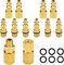 Air Coupler Accoppiatore Aria Connettore Plug Kit 1/4 Raccordi Aria NPT Astarye 12 pezzi di Industriale Type D Connessione Rapida Set