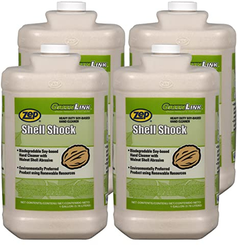 Zep Shell Shock Industrial Hand Cleaner - 1 Gallon (Case of 4) - 318524 - Made With Biodegradable Soy and Walnut-Based Formula For An Exceptional Clean