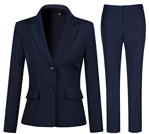 YYNUDA Tuta da Donna Business Pantaloni Slim Fit Blazer con Pantaloni Elegante per Ufficio Matrimonio