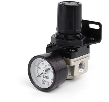 SNS Air Compressor Pressure Regulator With Bracket and Gauge Female Thread 1/4 NPT 0-150 PSI Adjustable AR2000-N02