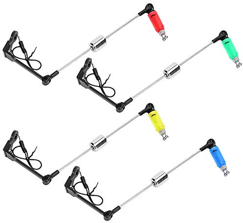 Alarme d'indicateurs de Morsure de pêche, Cintre de Canne à pêche avec LED indicateurs de Morsure de Poisson Alarme pour Accessoire de Canne à pêche(Bleu)