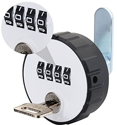 VILLCASE Combicam Lock Mailbox Keyless Lock 1 Set Digit Code,Double Cylinder Cam for Cabinets Wardrobe Drawer Including Key Round Mechanical Cam