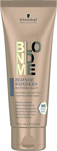 Schwarzkopf Professional BLONDME Blonde Wonders Leave In Conditioner Haarpflege Für Gefärbtes Aufgehelltes Blondiertes Haar UV Schutz Hitzeschutz Gegen Haarbruch Anti Frizz 75 ml