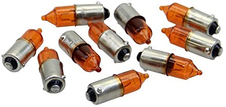 10x Blinker Birne Glühlampe Mini Ba9s 12V 23W orange