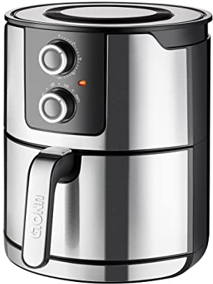Unold 58655 Heissluftfritteuse XL - Gesund Frittieren, Grillen, Garen, Braten, Dörren, ganz ohne Öl, 5 L Fassungsvermögen, 80° C - 200° C, Sicherheitsabschaltung, fettfrei, BPA-frei