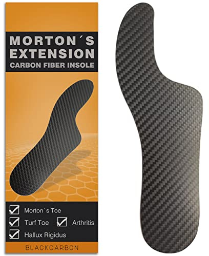 Morton's Extension Orthotic,Carbon Fiber Insole,Rigid Foot Support Insert for Morton's Toe,Turf Toe,Hallux Rigidus,Arthritis,1 Piece 24.5cm(Men Size 8/Women 9)