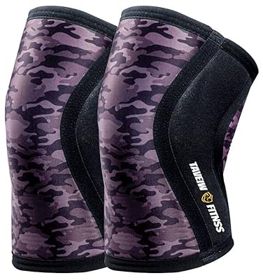 Ginocchiera a compressione per squat, sollevamento pesi e powerlifting 7MM neoprene (M)