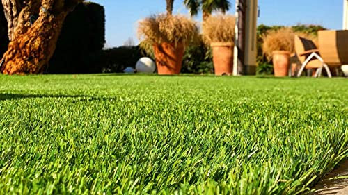 NEXTRADEITALIA 1PZ Prato Sintetico Artificiale 2x3mt =6mq spessore 20mm fondo drenante Manto erboso/Tappeto erba finta 4 sfumature realistico