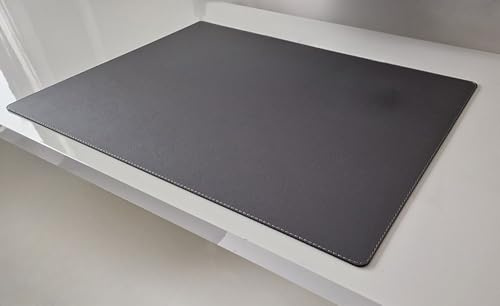 PM Schreibtischunterlage Sanftlux Leder in 12 Farben 3 Gr. (Grau, 60cm x 40cm)