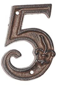 anso 0-9 Antique Metal Bronze Plaques Address Signs House Numbers Sign Plate Hotel Door (5)