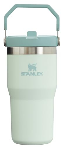 Stanley IceFlow Flip Straw Tumbler with Handle 20 oz | Twist On Lid and Flip Up Straw | Leak Resistant Water Bottle | Insulated Stainless Steel |BPA-Free | Mist