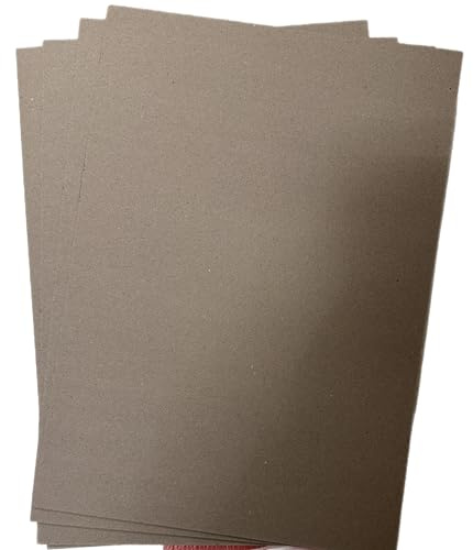 Acryls UK | A3 Grey Board 20Pcs - 1500 Microns, 945 GSM Sturdy Cardboard Sheets for Crafts and DIY Projects, Hard Backing for Mount Work