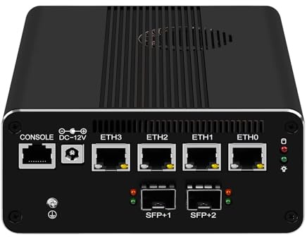 ROUAFWIT Mini PC Core i5 1240P 12th Gen 10Gbe Firewall, 2 x 10 Gigabit SFP+ Micro Router Appliance Computer, 4 x i226V 2.5GbE Support Windows OPNsense, NO RAM NO Storage NO System