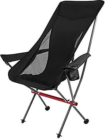 GONGGUJ Klappbarer Stuhl, hochwertig, Ultraleicht, hohe Rückenlehne, zusammenklappbar, für Outdoor, Camp, Strand, Picknick, Angeln, gut