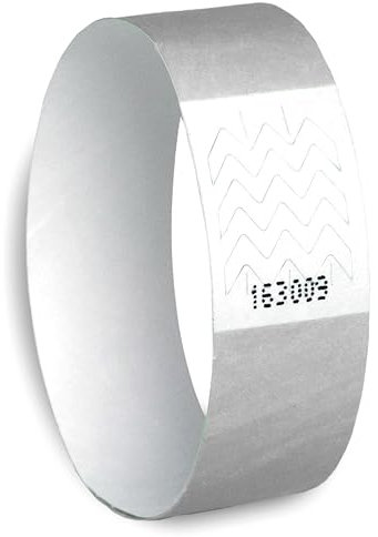 Eintrittsbänder, nummeriert, original Tyvek 19 mm - Festivalbänder, Eventbänder, Kontrollbänder, Securebänder, Partybänder, Einlassbänder, (silber, 300)