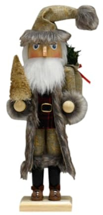 MagiDeal Wooden Christmas Nutcracker Nut Cracker Doll Statue Christmas Decoration Ornament for Xmas Tree Bedroom Festival Home Mantel