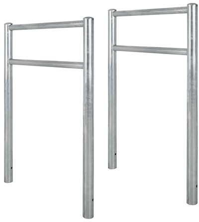 TRUTZHOLM 2x Fahrradanlehnbügel mit Knieholm 115x75 cm Stahl feuerverzinkt Ø 60 mm Anlehnbügel zum Einbetonieren Fahrradbügel Fahrradständer Parker Diebstahlsicherung Fahrrad Anlehner
