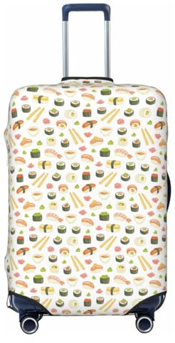 Buewutiry Housse de protection pour bagages de voyage – Sushi And Rolls Anti-rayures pour valises de 45,7 à 81,3 cm, Noir , S