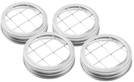 Cabilock 1set Flower Jar Lid Detachable Floral Grid for Easy Arrangement Stainless Steel Replacement Cap for Jars and Floral Displays