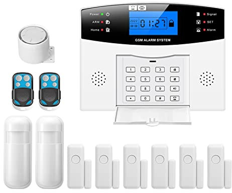 Sistema de Alarma para Casa, TUYA Smart Home GSM alarmas de seguridad for el hogar alarma de hogar inalámbrica for garaje alarmas de seguridad de casa residencial, para el hogar, apartamento(H)