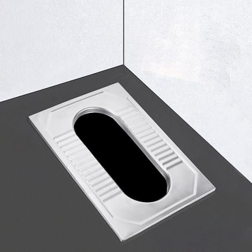 XAoSCd Toilette alla Turca in Acciaio Inossidabile di Grandi Dimensioni, Trasformazione della Toilette Rurale in Toilette A Secco, Fossa di Defecazione Senza Scarico del Bagno,