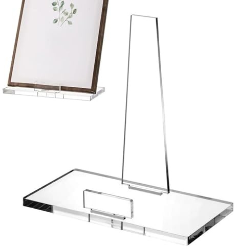 Birtern Photo Stands for Table Display - Transparent Acrylic Postcard Display Stand - Records Rack Holder, Picture Albums Collection Shelf for Postcards, Photos, Books, Albums