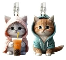 ARFUKA Cat Phone Dust Plug Charm Lightning Port Protector Cover Compatible with 14, 13, 12, 11, Pro/Max & AirPods Pack of 2