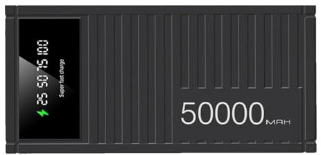 Banco De Carga Portátil, Banco De Energía, Power Bank 50000mAh Batería Externa, Bancoo De Carga Rápida De Capacidad, Negro