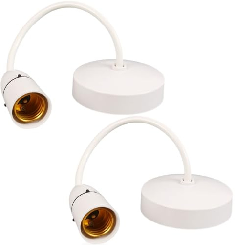 2PCS E27 Lamp Holder,Ceiling Pendant Light Fitting,Ceiling Hanging Lights Fixtures for Kitchen Living Room Bedroom Dining Room Lighting