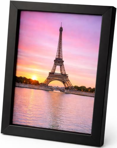 Abio Bilderrahmen 20x30cm Schwarz MDF Acrylglas Fotorahmen Frame Posterrahmen für Fotos Bilder Poster Rustikal Vintage Retro