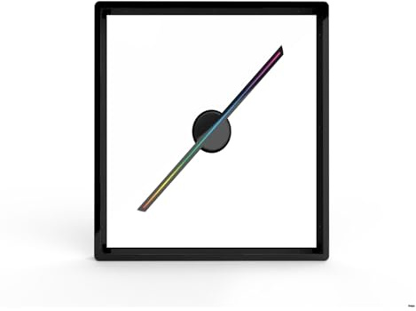 Ventilador de 42 Cm y Cubierta 45CM, Ventilador 3D, proyector Holograma, Pantalla Publicidad remota, señal Led, lámpara holográfica, Impermeable(P45 Set Black)