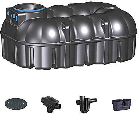 PREMIER TECH AQUA GmbH Zisterne 7100 Liter Regenwassertank NEO Profi mit Deckel, Filter, ber. Zulauf und Siphon - Kunststoff, Kunststoffzisterne, Komplettset