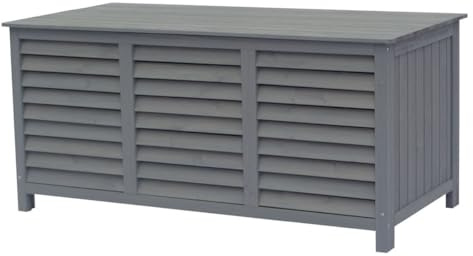 Coffre de Jardin en Bois Macao - 130 x 64 x 60 cm - Anthracite
